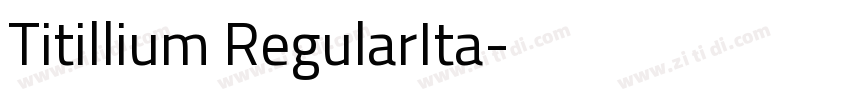 Titillium RegularIta字体转换